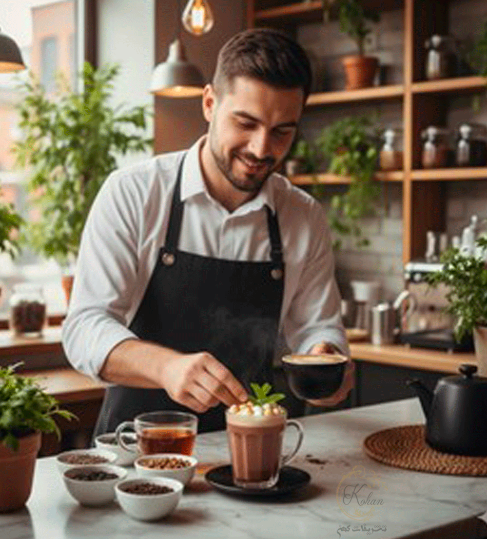 سرو چای، نسکافه و هات چاکلت